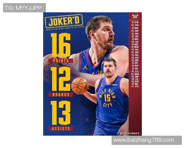 约基奇创历史新高三双数据掘金稳居西部第一荣耀时刻